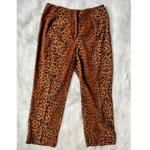 Tess Dress Leopard Print Cropped Trouser Pants